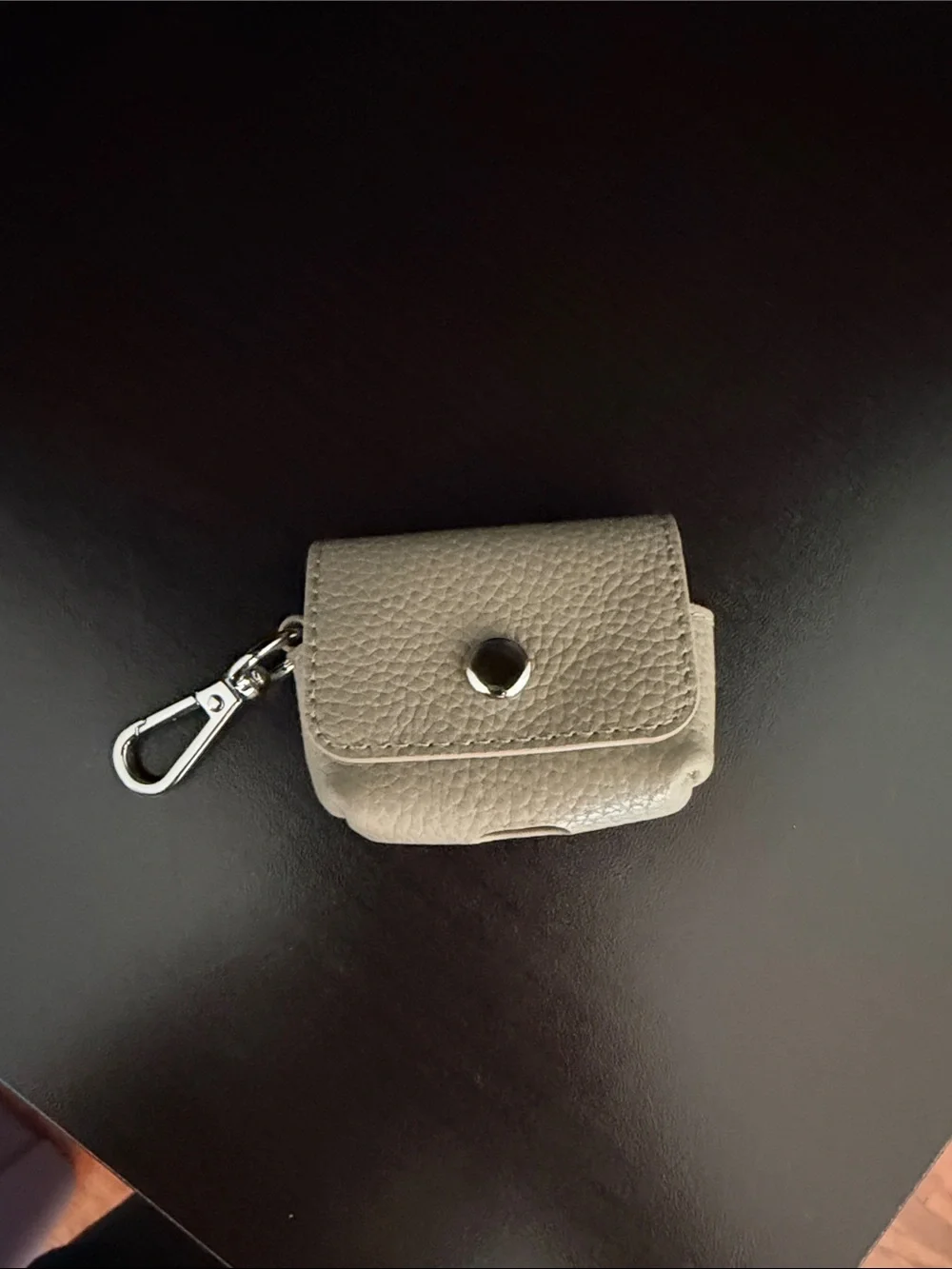 Bandolier Pebble-Grain Beige Crossbody Phone Case Trio with Strap